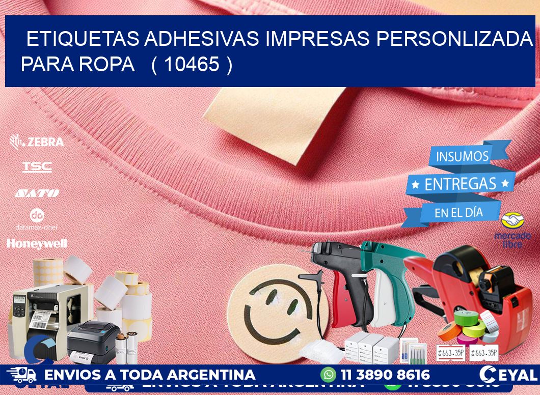 ETIQUETAS ADHESIVAS IMPRESAS PERSONLIZADA PARA ROPA   ( 10465 )