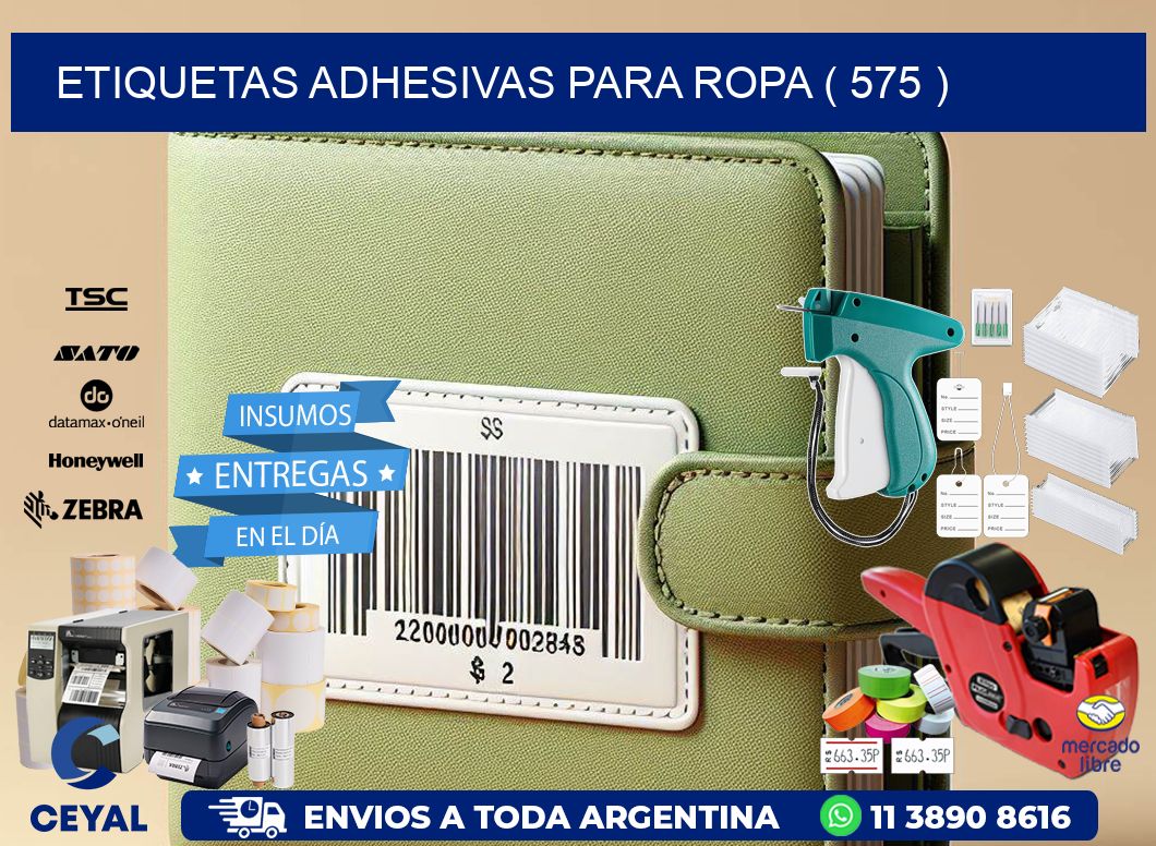 ETIQUETAS ADHESIVAS PARA ROPA ( 575 )