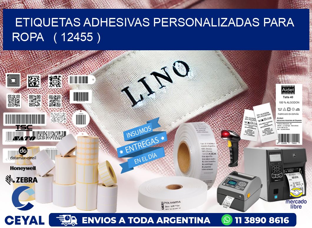 ETIQUETAS ADHESIVAS PERSONALIZADAS PARA ROPA   ( 12455 )