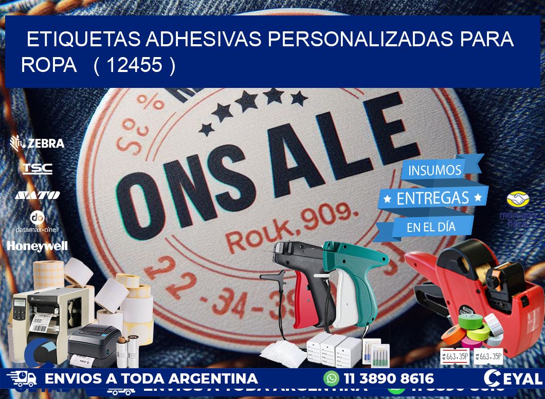 ETIQUETAS ADHESIVAS PERSONALIZADAS PARA ROPA   ( 12455 )