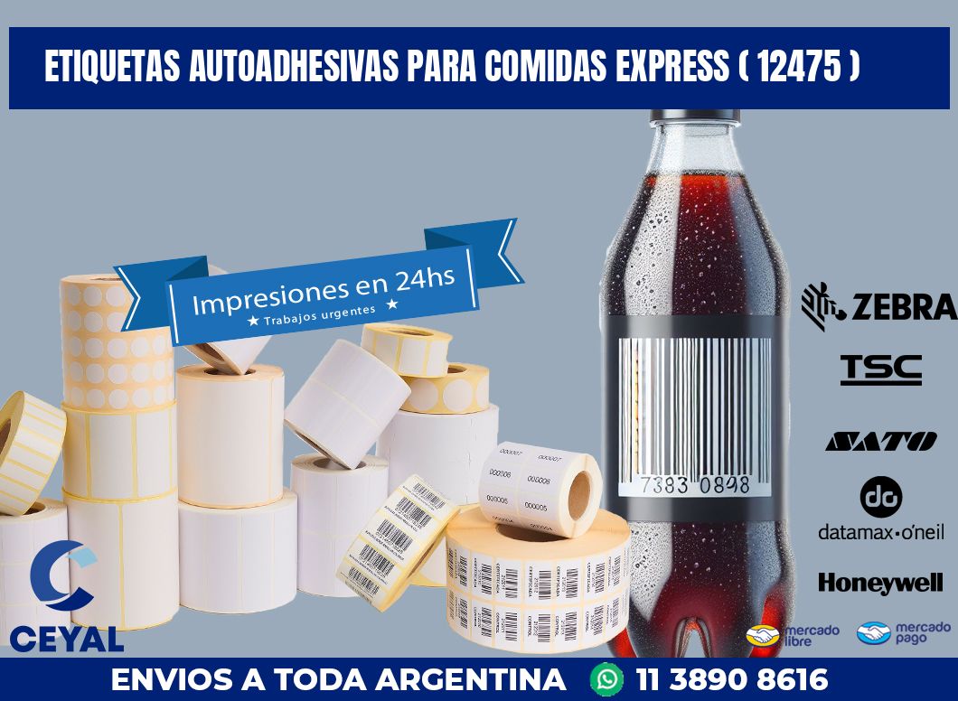 ETIQUETAS AUTOADHESIVAS PARA COMIDAS EXPRESS ( 12475 )