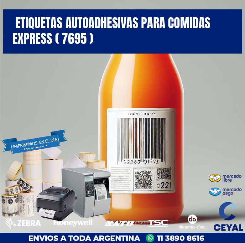 ETIQUETAS AUTOADHESIVAS PARA COMIDAS EXPRESS ( 7695 )