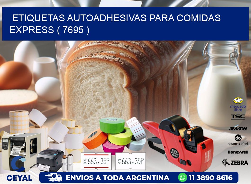 ETIQUETAS AUTOADHESIVAS PARA COMIDAS EXPRESS ( 7695 )