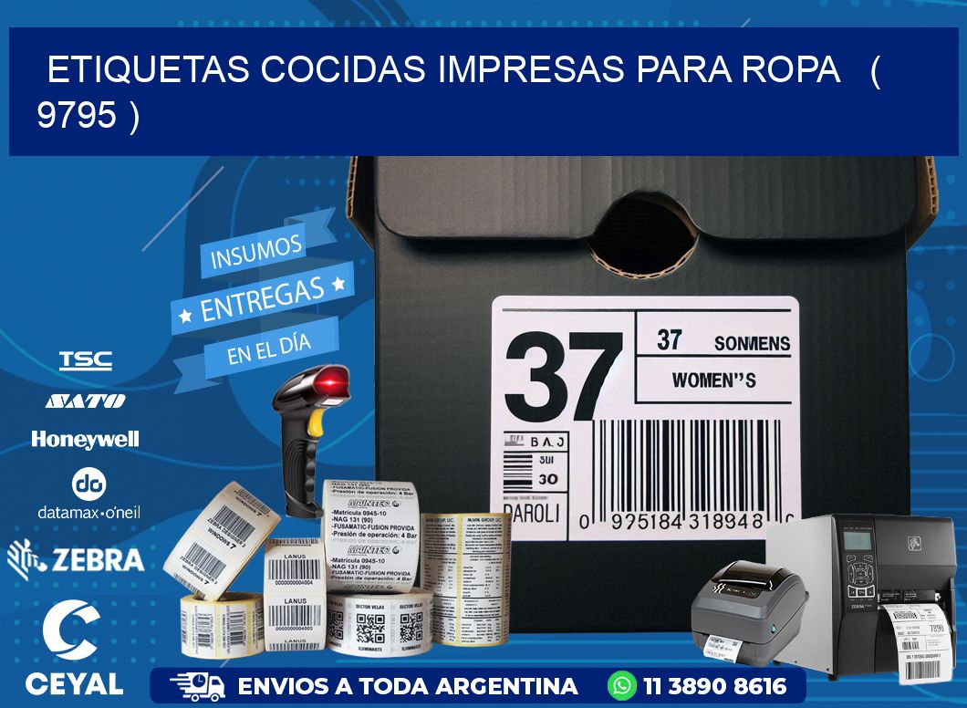 ETIQUETAS COCIDAS IMPRESAS PARA ROPA   ( 9795 )