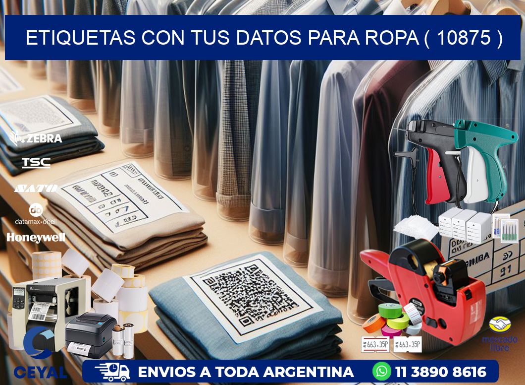 ETIQUETAS CON TUS DATOS PARA ROPA ( 10875 )