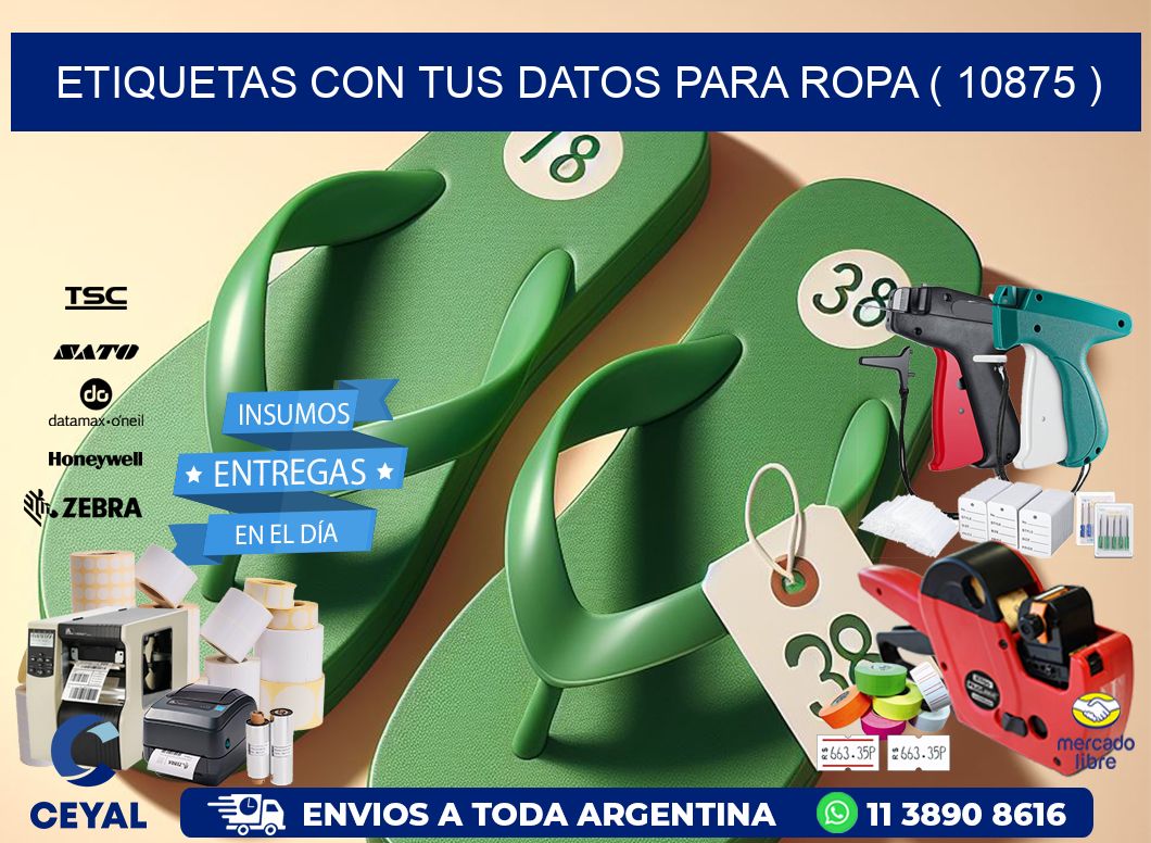 ETIQUETAS CON TUS DATOS PARA ROPA ( 10875 )