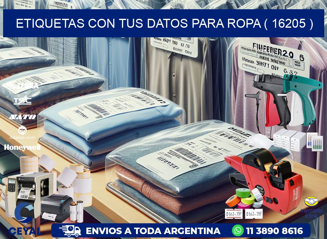 ETIQUETAS CON TUS DATOS PARA ROPA ( 16205 )