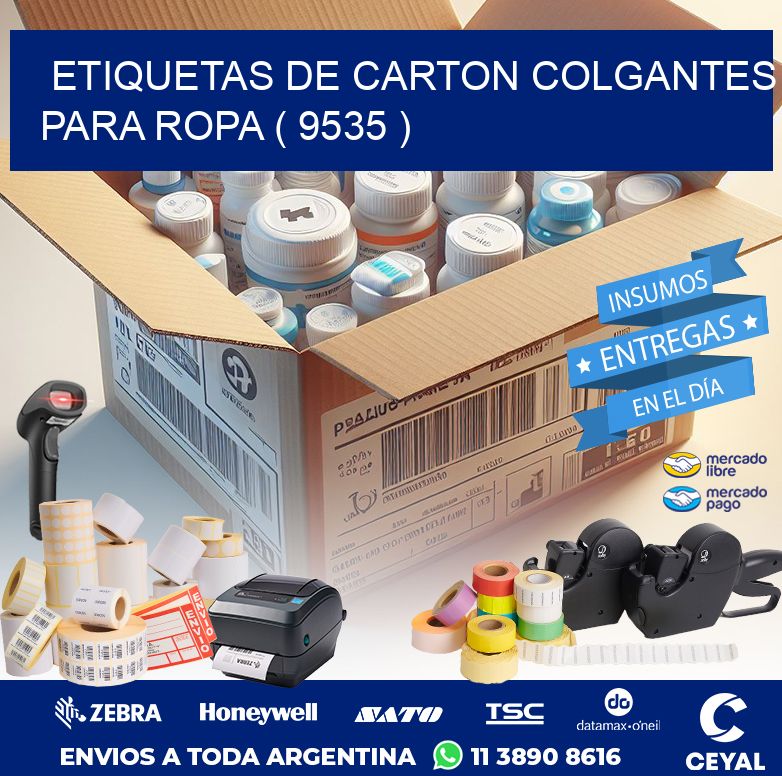 ETIQUETAS DE CARTON COLGANTES PARA ROPA ( 9535 )