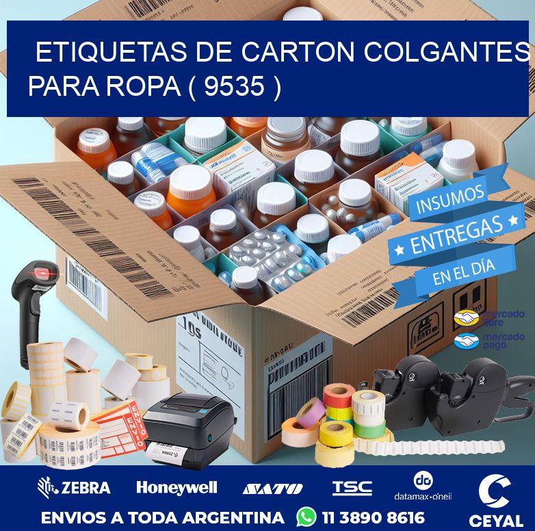 ETIQUETAS DE CARTON COLGANTES PARA ROPA ( 9535 )