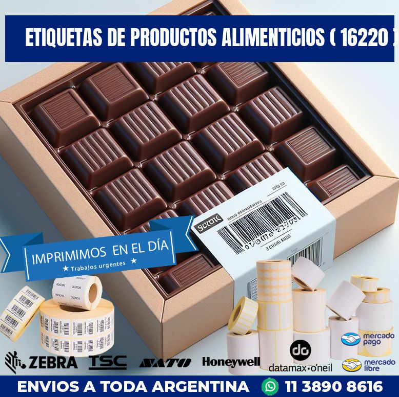 ETIQUETAS DE PRODUCTOS ALIMENTICIOS ( 16220 )