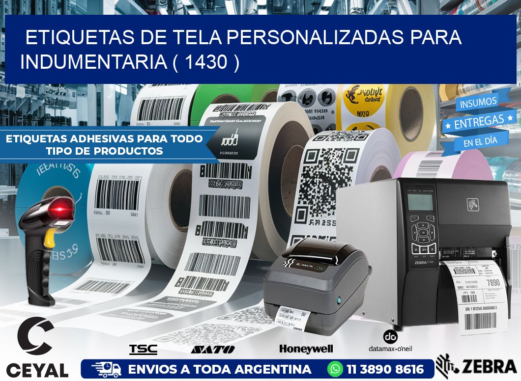 ETIQUETAS DE TELA PERSONALIZADAS PARA INDUMENTARIA ( 1430 )