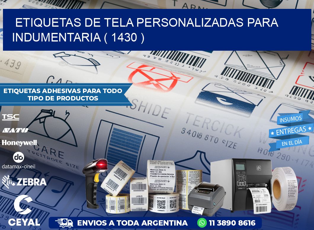 ETIQUETAS DE TELA PERSONALIZADAS PARA INDUMENTARIA ( 1430 )