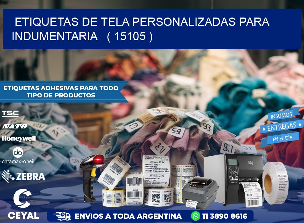 ETIQUETAS DE TELA PERSONALIZADAS PARA INDUMENTARIA   ( 15105 )