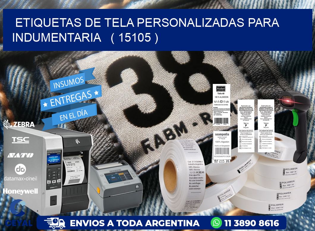 ETIQUETAS DE TELA PERSONALIZADAS PARA INDUMENTARIA   ( 15105 )