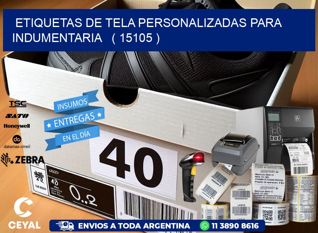ETIQUETAS DE TELA PERSONALIZADAS PARA INDUMENTARIA   ( 15105 )