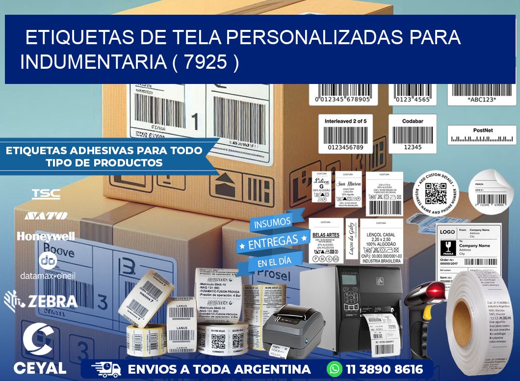 ETIQUETAS DE TELA PERSONALIZADAS PARA INDUMENTARIA ( 7925 )