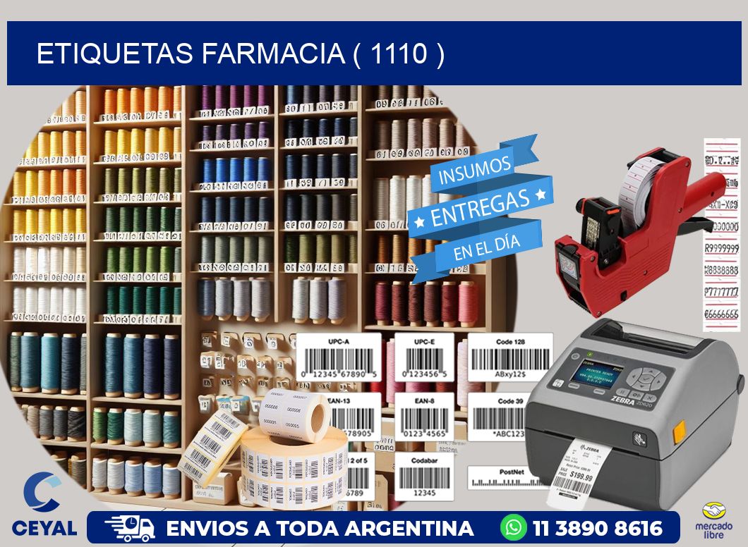 ETIQUETAS FARMACIA ( 1110 )