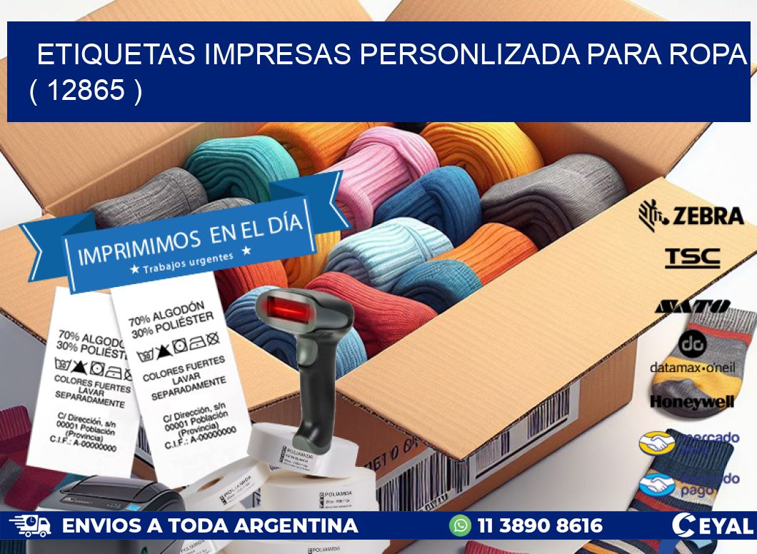ETIQUETAS IMPRESAS PERSONLIZADA PARA ROPA ( 12865 )