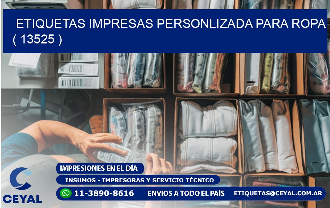 ETIQUETAS IMPRESAS PERSONLIZADA PARA ROPA ( 13525 )