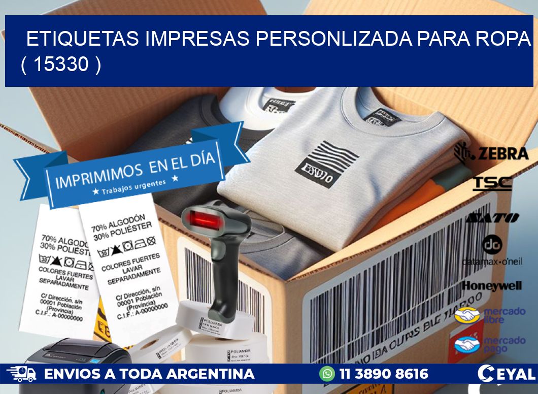 ETIQUETAS IMPRESAS PERSONLIZADA PARA ROPA ( 15330 )