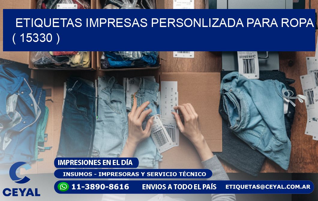 ETIQUETAS IMPRESAS PERSONLIZADA PARA ROPA ( 15330 )
