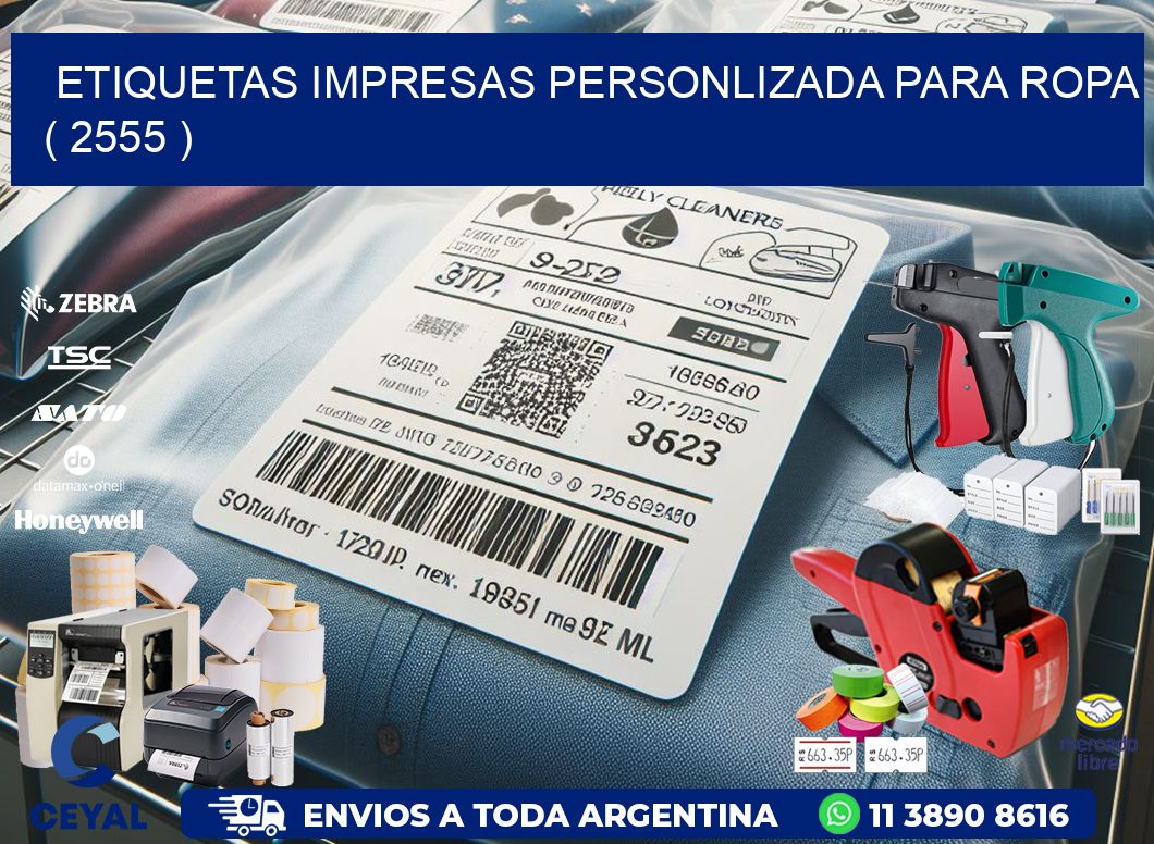ETIQUETAS IMPRESAS PERSONLIZADA PARA ROPA ( 2555 )