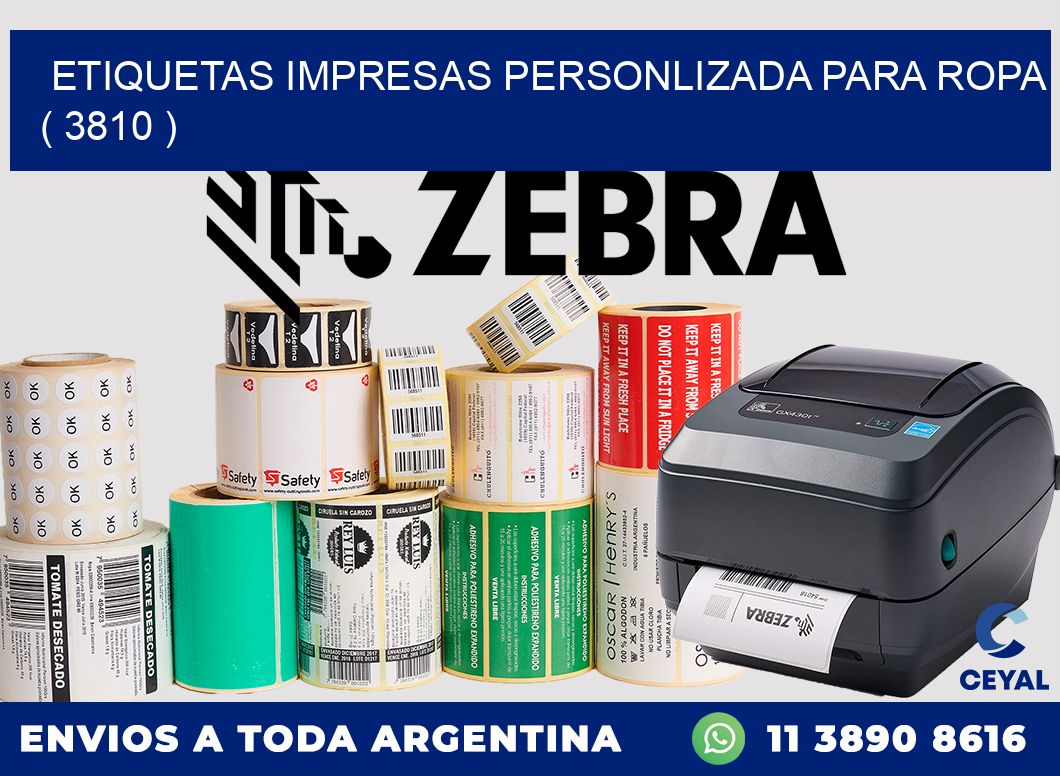 ETIQUETAS IMPRESAS PERSONLIZADA PARA ROPA ( 3810 )