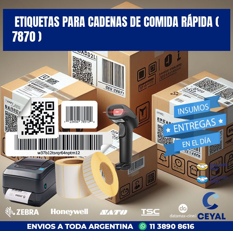 ETIQUETAS PARA CADENAS DE COMIDA RÁPIDA ( 7870 )