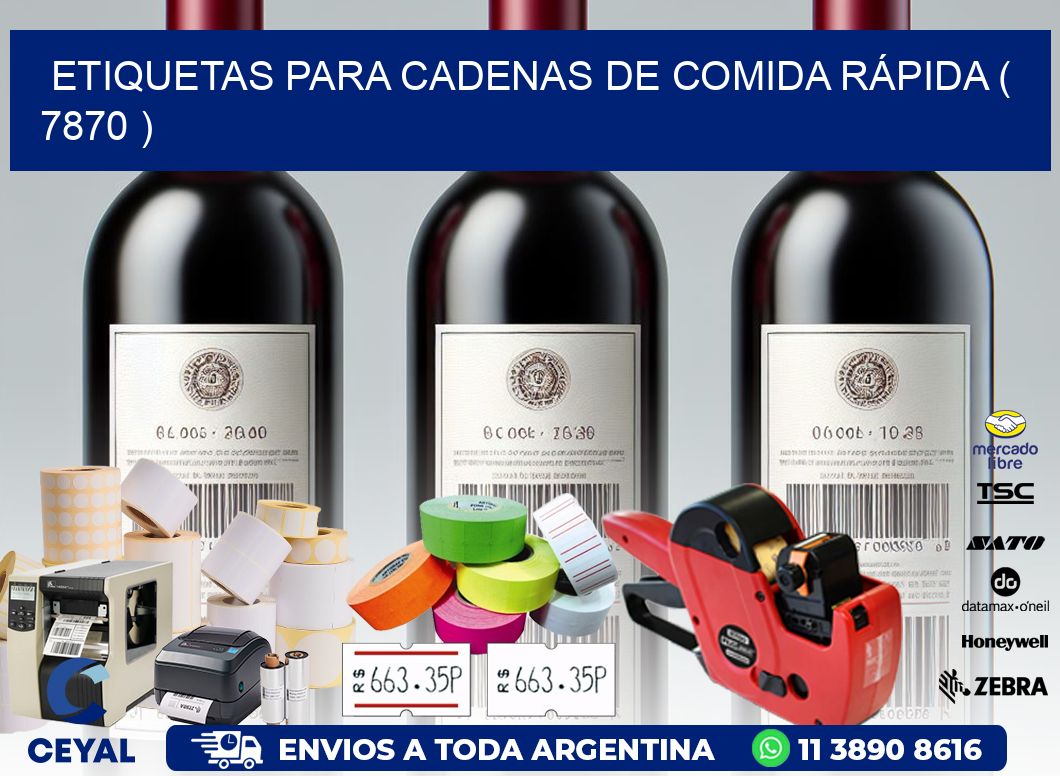 ETIQUETAS PARA CADENAS DE COMIDA RÁPIDA ( 7870 )