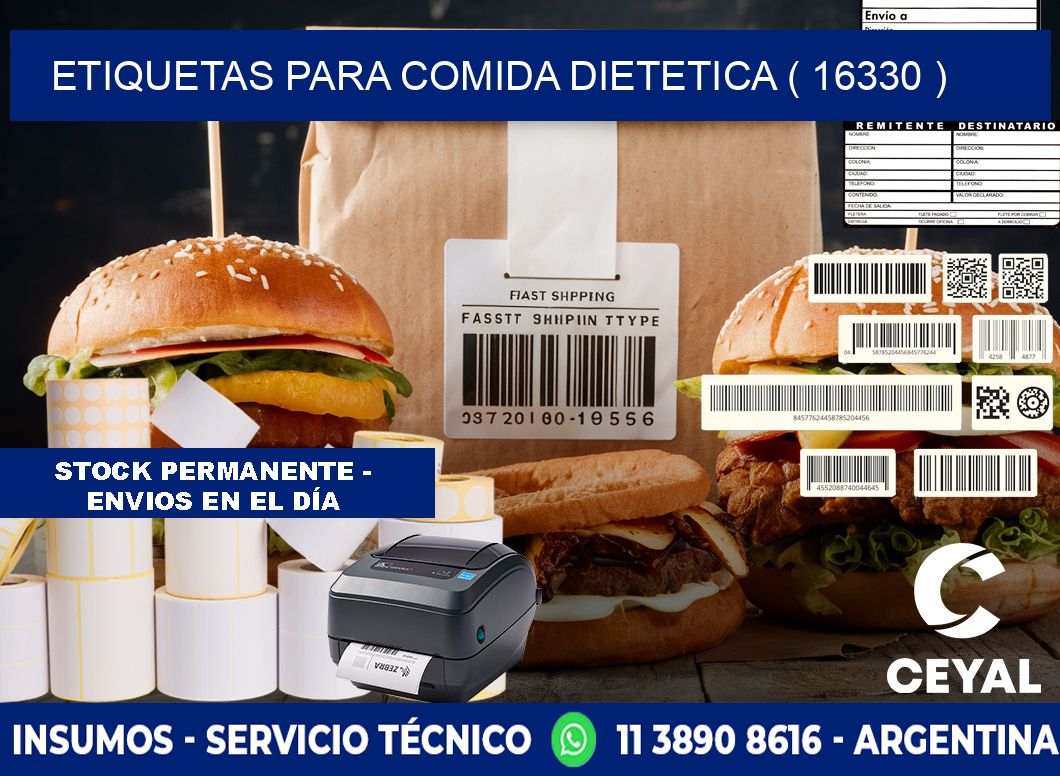 ETIQUETAS PARA COMIDA DIETETICA ( 16330 )