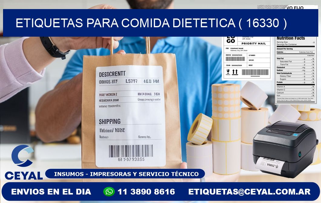ETIQUETAS PARA COMIDA DIETETICA ( 16330 )