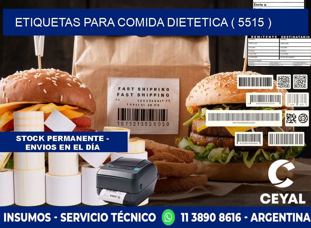 ETIQUETAS PARA COMIDA DIETETICA ( 5515 )