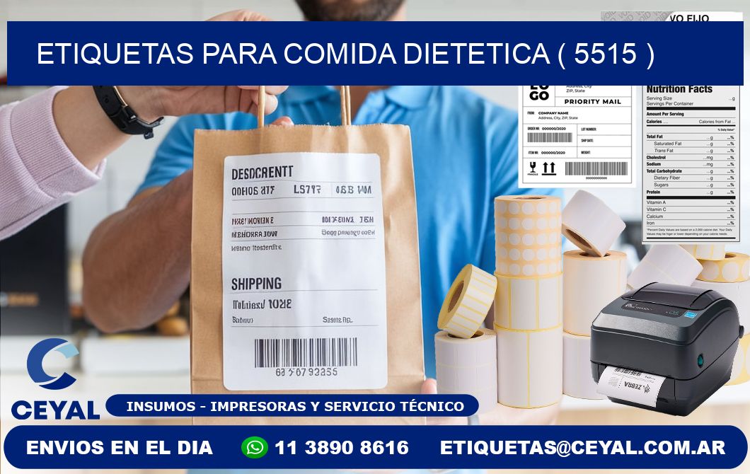 ETIQUETAS PARA COMIDA DIETETICA ( 5515 )