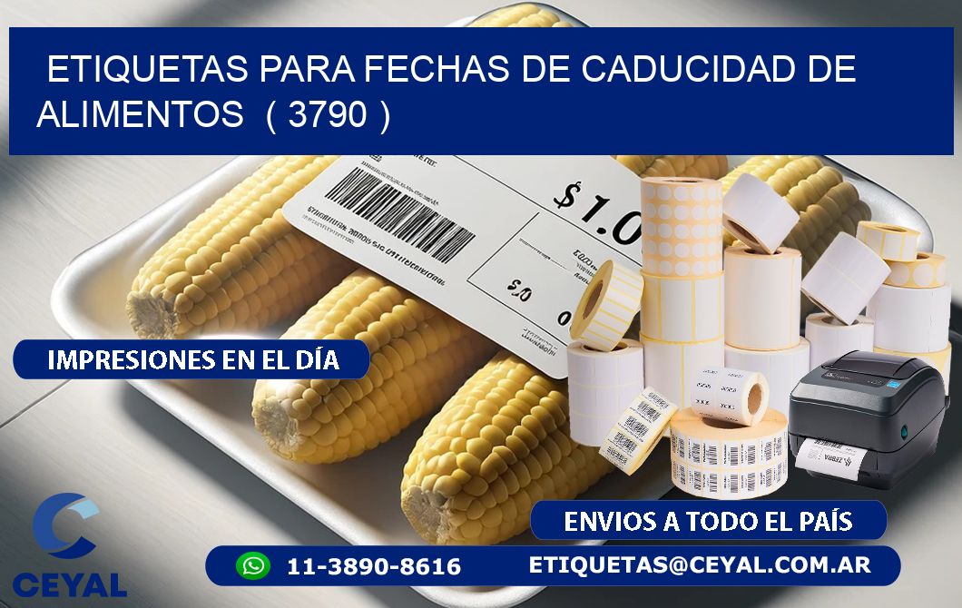 ETIQUETAS PARA FECHAS DE CADUCIDAD DE ALIMENTOS  ( 3790 )
