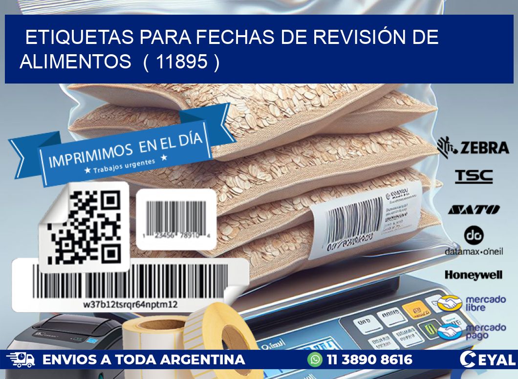ETIQUETAS PARA FECHAS DE REVISIÓN DE ALIMENTOS  ( 11895 )