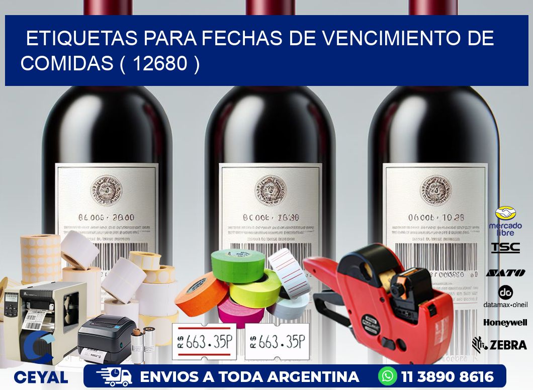 ETIQUETAS PARA FECHAS DE VENCIMIENTO DE COMIDAS ( 12680 )