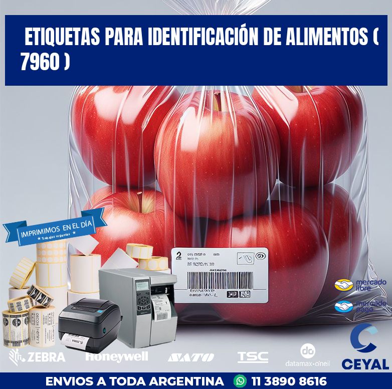 ETIQUETAS PARA IDENTIFICACIÓN DE ALIMENTOS ( 7960 )