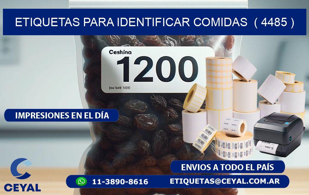 ETIQUETAS PARA IDENTIFICAR COMIDAS  ( 4485 )