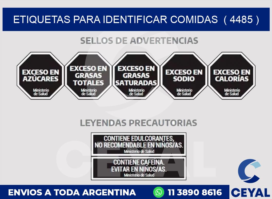 ETIQUETAS PARA IDENTIFICAR COMIDAS  ( 4485 )