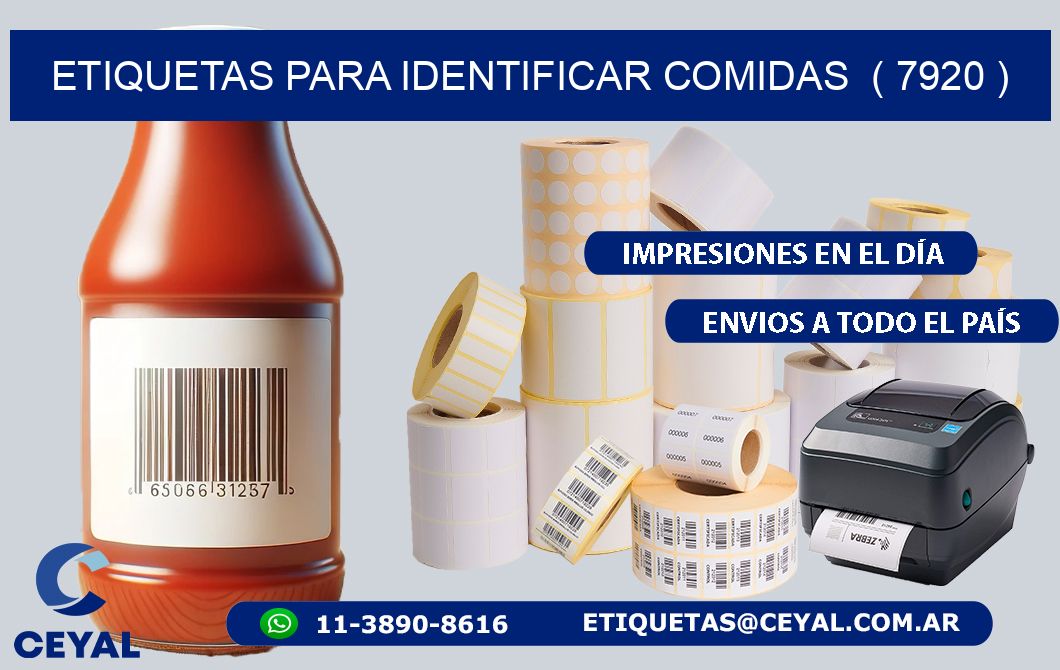 ETIQUETAS PARA IDENTIFICAR COMIDAS  ( 7920 )