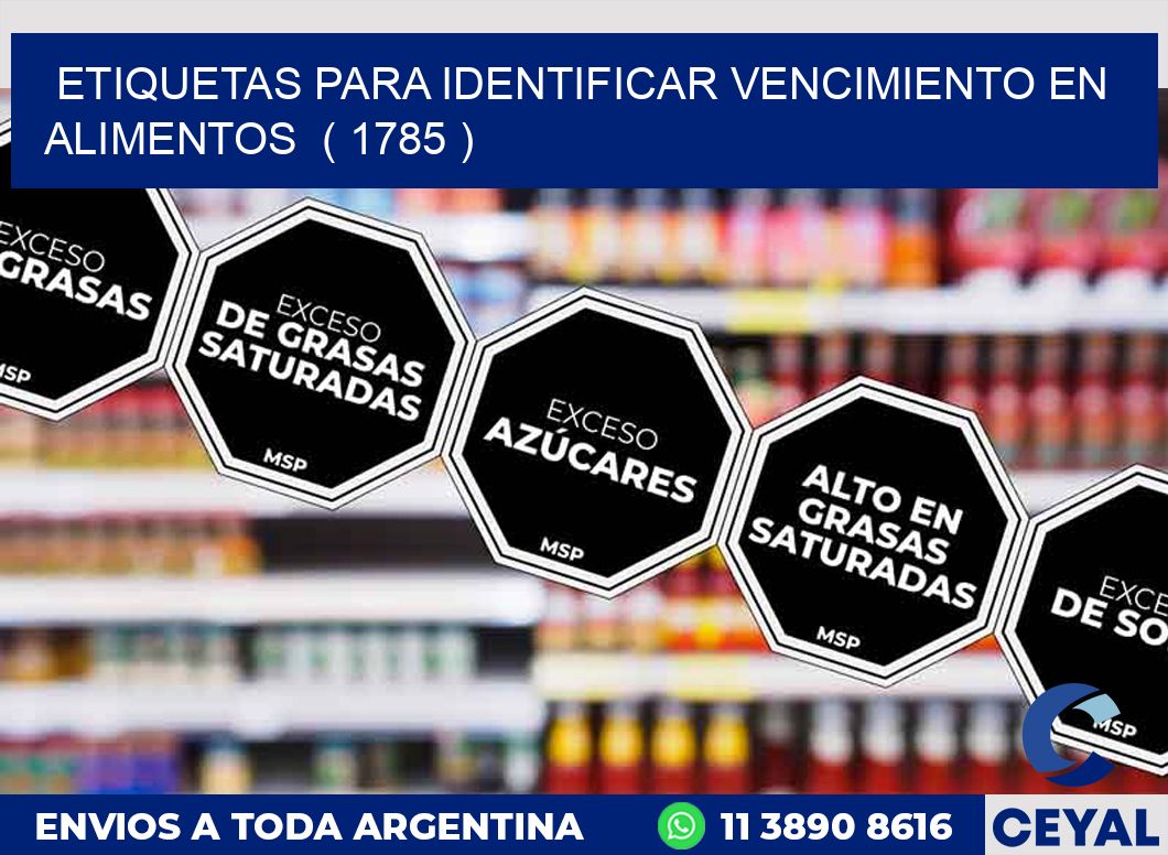 ETIQUETAS PARA IDENTIFICAR VENCIMIENTO EN ALIMENTOS  ( 1785 )