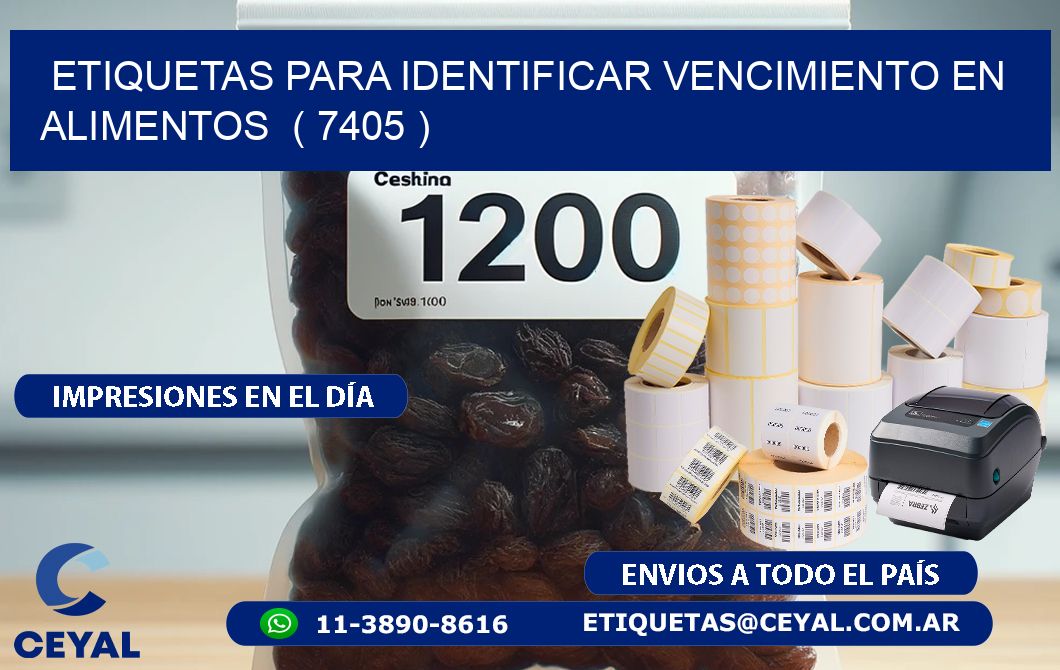 ETIQUETAS PARA IDENTIFICAR VENCIMIENTO EN ALIMENTOS  ( 7405 )