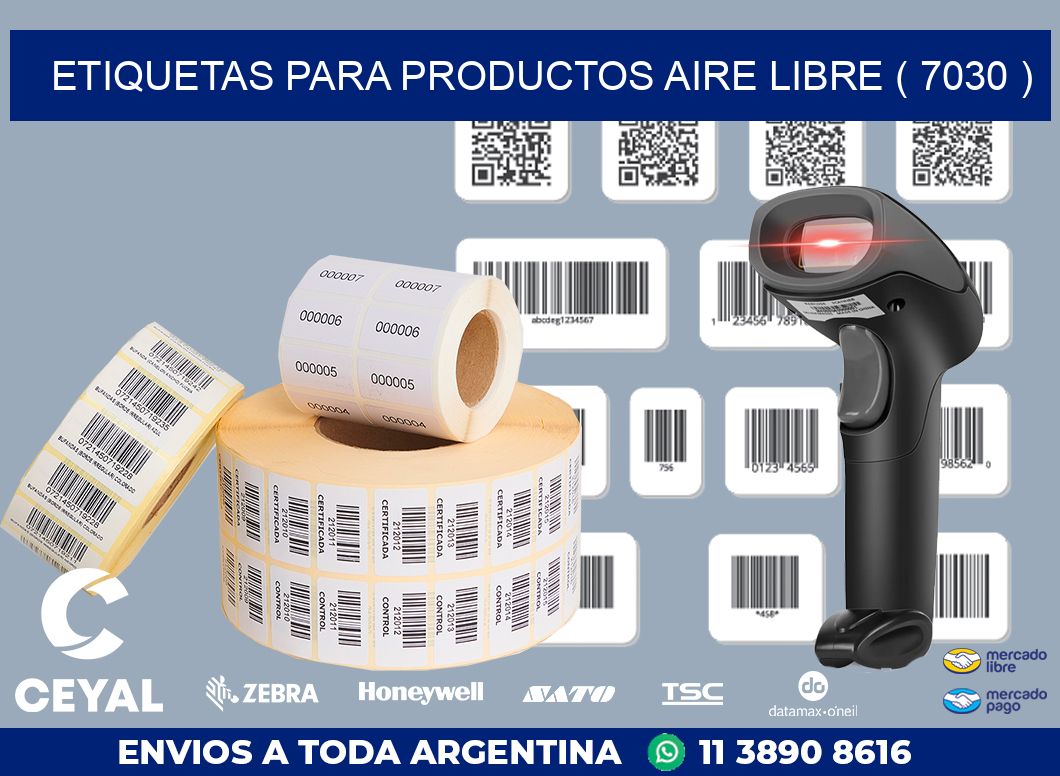 ETIQUETAS PARA PRODUCTOS AIRE LIBRE ( 7030 )