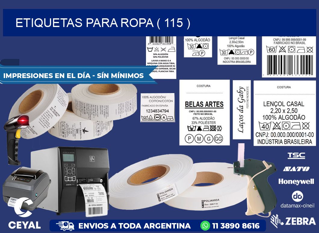 ETIQUETAS PARA ROPA ( 115 )