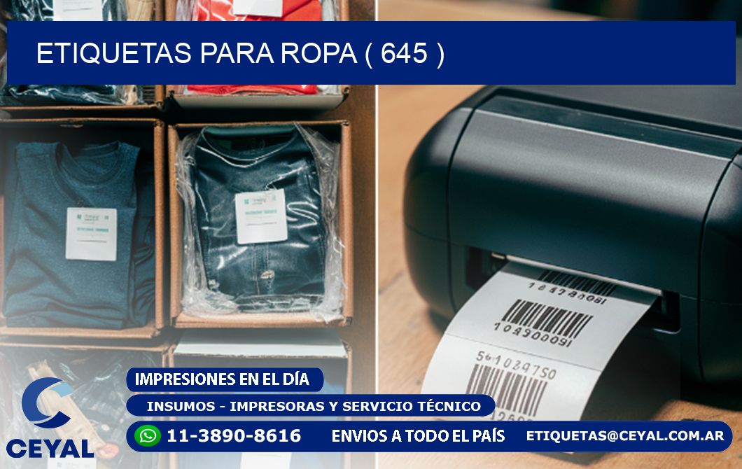 ETIQUETAS PARA ROPA ( 645 )