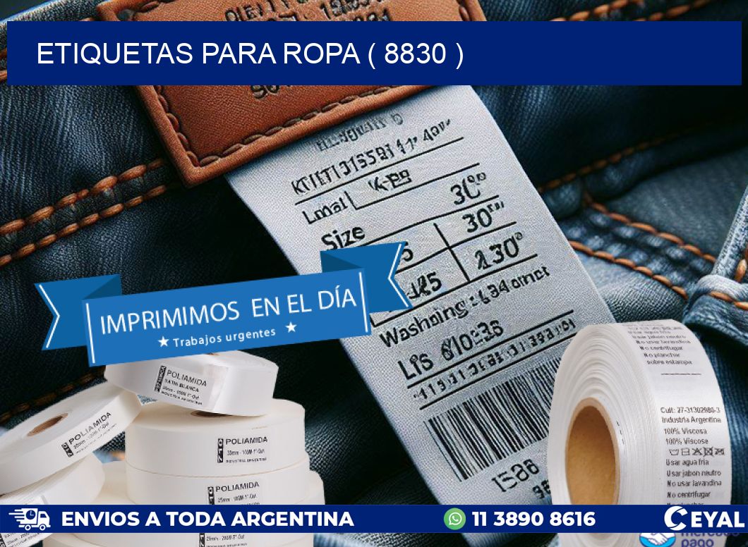 ETIQUETAS PARA ROPA ( 8830 )