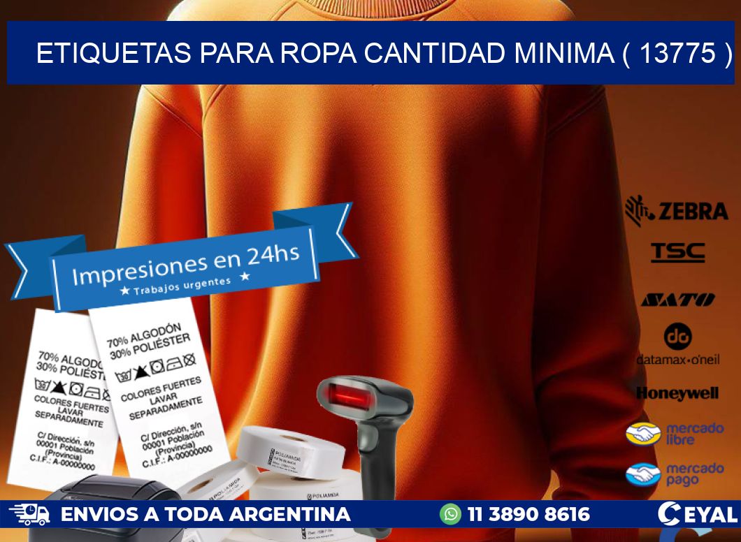 ETIQUETAS PARA ROPA CANTIDAD MINIMA ( 13775 )
