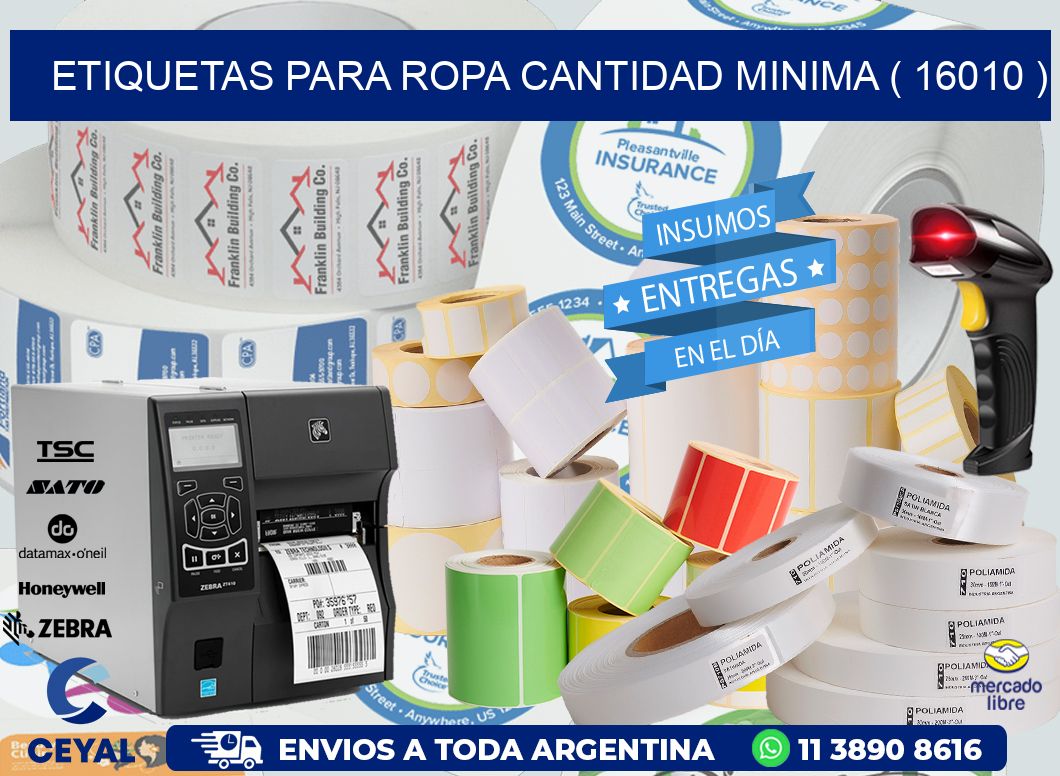 ETIQUETAS PARA ROPA CANTIDAD MINIMA ( 16010 )