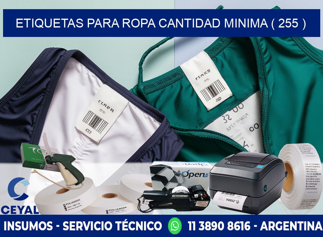 ETIQUETAS PARA ROPA CANTIDAD MINIMA ( 255 )