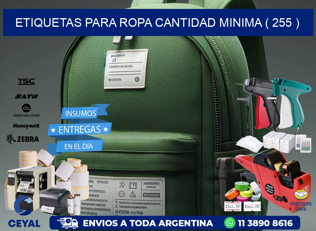 ETIQUETAS PARA ROPA CANTIDAD MINIMA ( 255 )